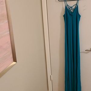 Banana Republic long turquoise maxi